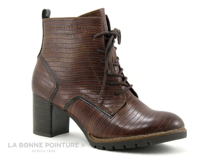 Vente flash ? Femme Marco Tozzi 2-25219-27 Cognac Struct - Bottine Marron Talon Large ? 1 Vente flash ? Femme Marco Tozzi 2-25219-27 Cognac Struct - Bottine Marron Talon Large ?
