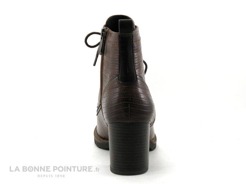 Vente flash ? Femme Marco Tozzi 2-25219-27 Cognac Struct - Bottine Marron Talon Large ? 4 Vente flash ? Femme Marco Tozzi 2-25219-27 Cognac Struct - Bottine Marron Talon Large ? – Image 4