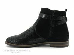 Nouveau ? Femme Marina Seval - L324 - Noir - Quadrille Verni - Cuir Velours - Bottine ? -Mustang Shop unnamed file 6965
