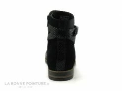 Nouveau ? Femme Marina Seval - L324 - Noir - Quadrille Verni - Cuir Velours - Bottine ? -Mustang Shop unnamed file 6966