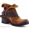 Promo ? Lily Mood 0505601 Tan Nubuck - Marron - Hexagones - Bottine Femme ?