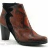 Sortie ? Femme Dorking JIN D8318 Fox Negro - Bottine Orange Noir Python ? -Mustang Shop unnamed file 6998