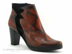Sortie ? Femme Dorking JIN D8318 Fox Negro - Bottine Orange Noir Python ? -Mustang Shop unnamed file 7002