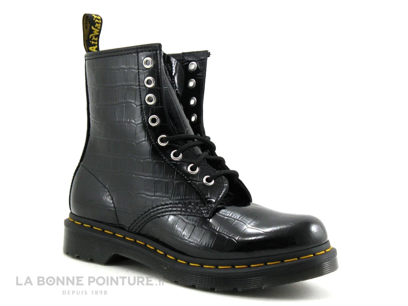 Budget ✨ Femme Dr Martens 1460 Black Patent Croco - 26262001 - ? Boots Noir Verni ? 1 Budget ✨ Femme Dr Martens 1460 Black Patent Croco - 26262001 - ? Boots Noir Verni ?