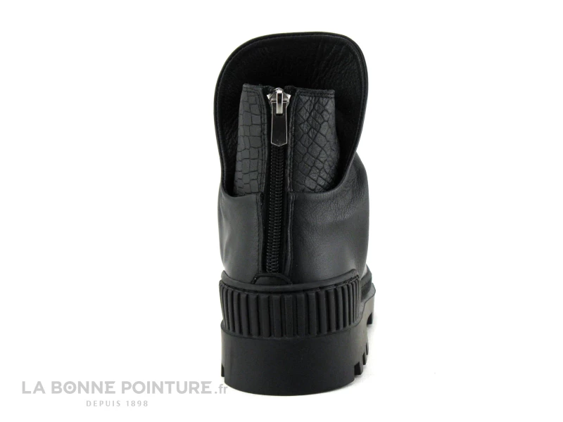 Remise ? MamZelle PLENITA Noir Croco - ? Boots Femme - Semelle Crantee ? 4 Remise ? MamZelle PLENITA Noir Croco - ? Boots Femme - Semelle Crantee ? – Image 4