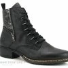 Meilleure affaire ? Rieker Y0800-00 Black - Argent - Bottine A Lacet Femme Noire - Zip Entrouvert ? -Mustang Shop unnamed file 7167