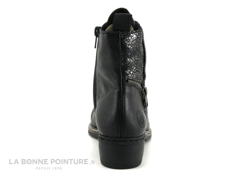 Meilleure affaire ? Rieker Y0800-00 Black - Argent - Bottine A Lacet Femme Noire - Zip Entrouvert ? 4 Meilleure affaire ? Rieker Y0800-00 Black - Argent - Bottine A Lacet Femme Noire - Zip Entrouvert ? – Image 4