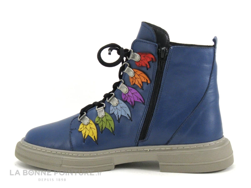 Top 10 ✔️ Karyoka TESS Ocean - Feuilles Multicolores - ? Boots Femme Cuir Bleu ? 3 Top 10 ✔️ Karyoka TESS Ocean - Feuilles Multicolores - ? Boots Femme Cuir Bleu ? – Image 3