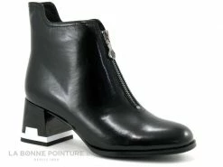 Meilleure vente ✨ MetamorfOse Metamorf Ose MACAREL Noir Verni - ? Boots Femme -Talon Noir Et Blanc ?