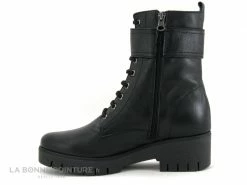 Remise ? Femme Jordana 47 Noir - Lacet - Zip - Bride Velcro - Bottine Noire Talon Epais ? -Mustang Shop unnamed file 7243