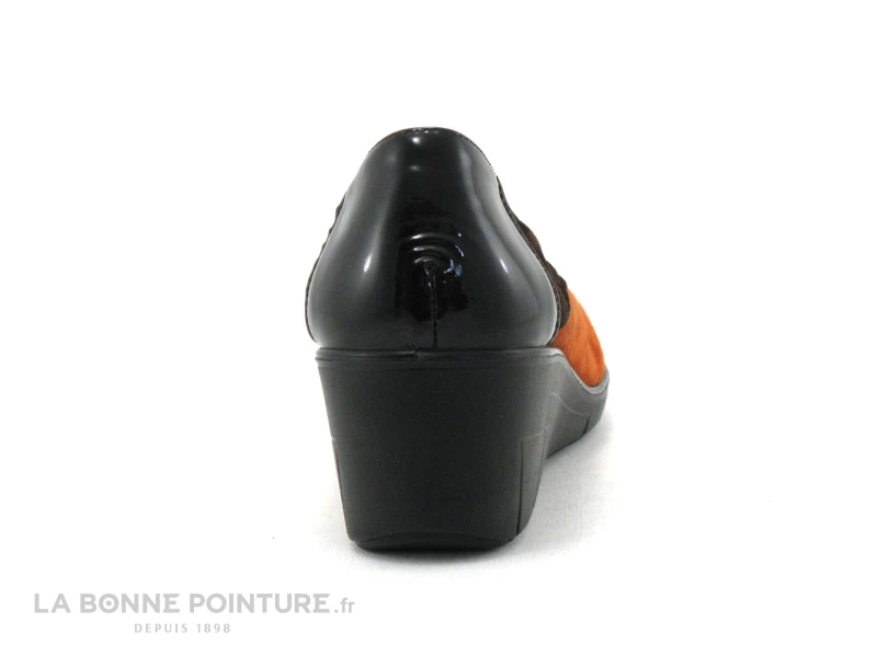 Sortie ? Inéa Femme Inea DECODE Velours Choco Citrouille - Escarpin Talon Compense ? 4 Sortie ? Inéa Femme Inea DECODE Velours Choco Citrouille - Escarpin Talon Compense ? – Image 4