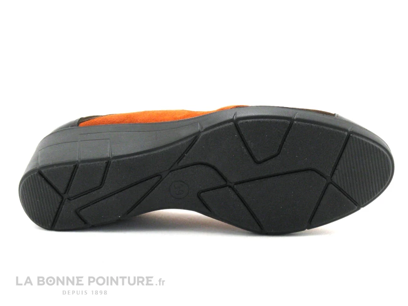 Sortie ? Inéa Femme Inea DECODE Velours Choco Citrouille - Escarpin Talon Compense ? 7 Sortie ? Inéa Femme Inea DECODE Velours Choco Citrouille - Escarpin Talon Compense ? – Image 7